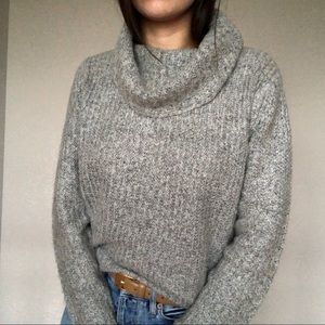 Light gray turtleneck sweater